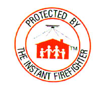 Protected by the instant fire fighter